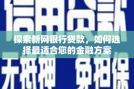 苑里探索新网银行贷款，如何选择最适合您的金融方案
