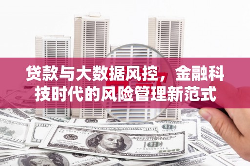 桓仁贷款与大数据风控，金融科技时代的风险管理新范式