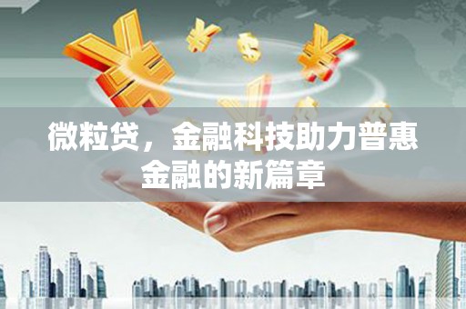 吉首微粒贷，金融科技助力普惠金融的新篇章