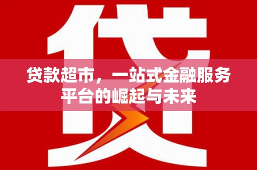 东营贷款超市，一站式金融服务平台的崛起与未来